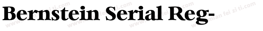 Bernstein Serial Reg字体转换